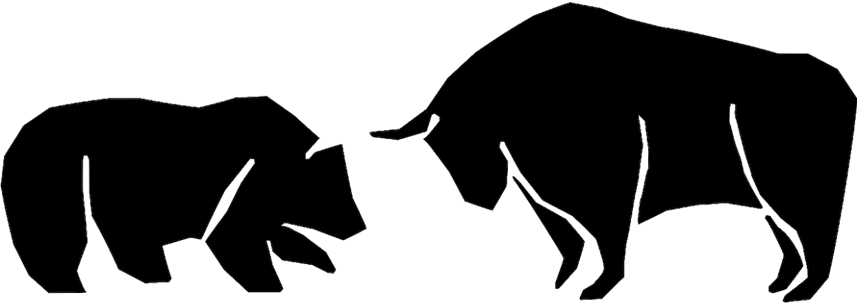 Bear, Bull, Fight - Bulls And Bears (640x320), Png Download