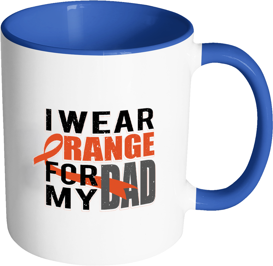 I Wear Orange For My Dad Orange Ribbon Kidney Cancer - Bible Emergency Numbers Mug - Christian Gifts For Women (1024x1024), Png Download