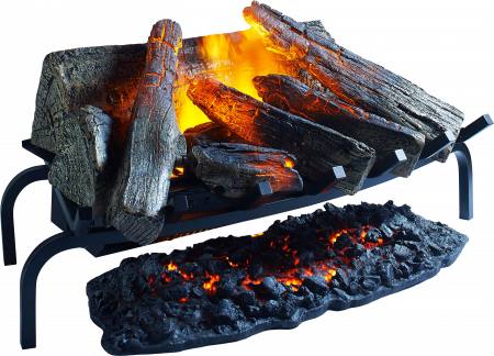 A Highly Convincing Traditional Fire Basket Design - Dimplex Svt20 Silverton Opti-myst Electric Basket Fire (450x324), Png Download
