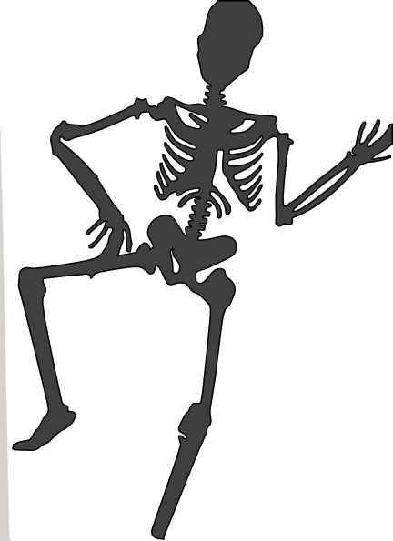 Image Transparent Clip Art At Clker Com Vector Online - Dancing Skeletons Png Gif (432x595), Png Download