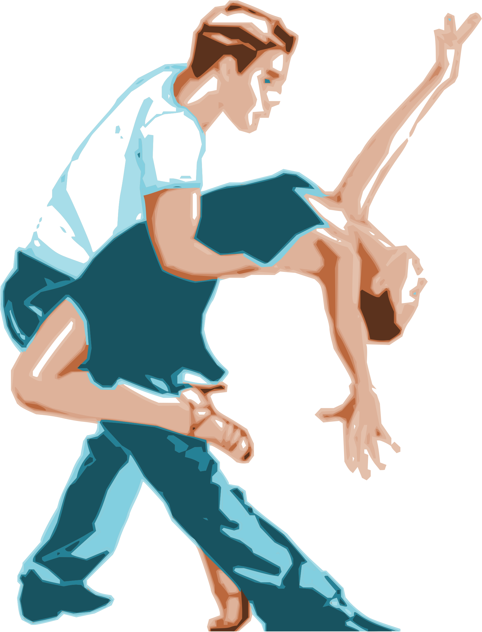 Big Image - Two People Dancing Clipart (1697x2400), Png Download