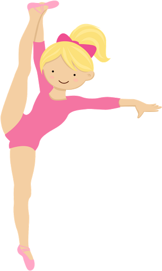 Gifs De Gimnastas Ballet Gymnastics - Niña Gimnasia Dibujo (384x576), Png Download