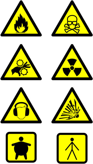 Hazard Dangerous Goods Warning Sign (462x750), Png Download