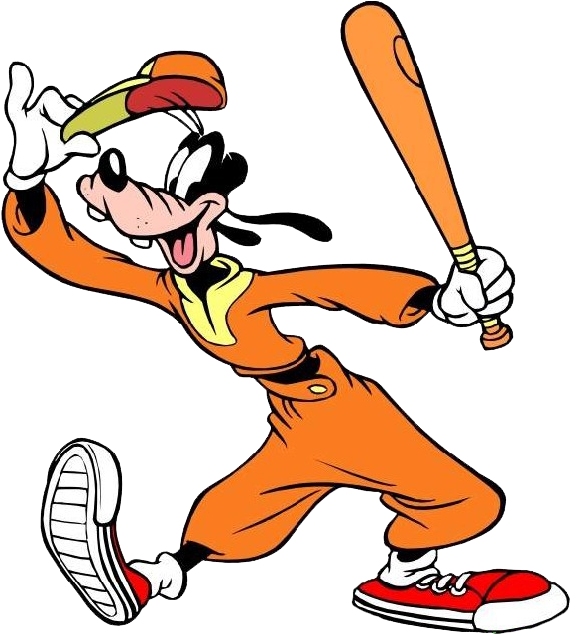 Christmas Clipart Goofy - Goofy Baseball (591x645), Png Download