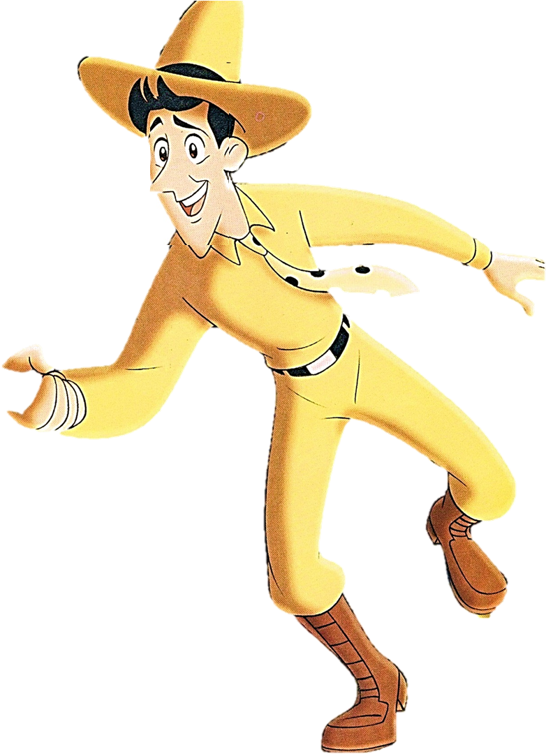 Ted - Man In The Yellow Hat Png (802x1092), Png Download