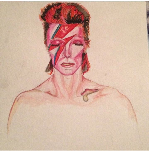 David Bowie , Petra Szilagyi - Sketch (600x800), Png Download