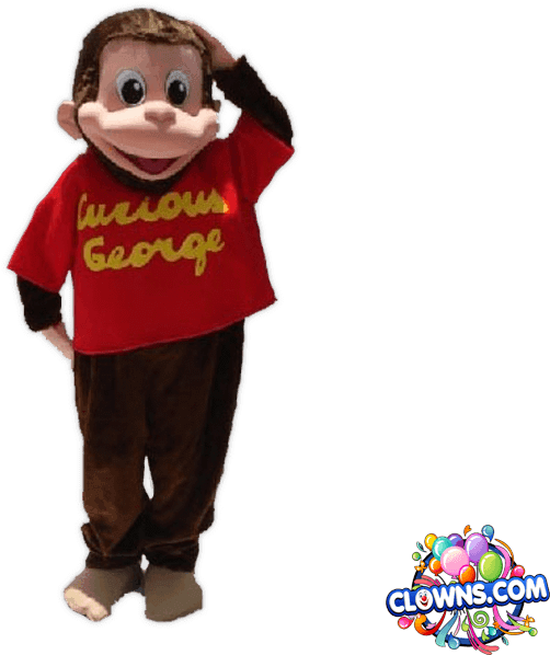 Curious George Party Character, Ny - Costume (727x646), Png Download