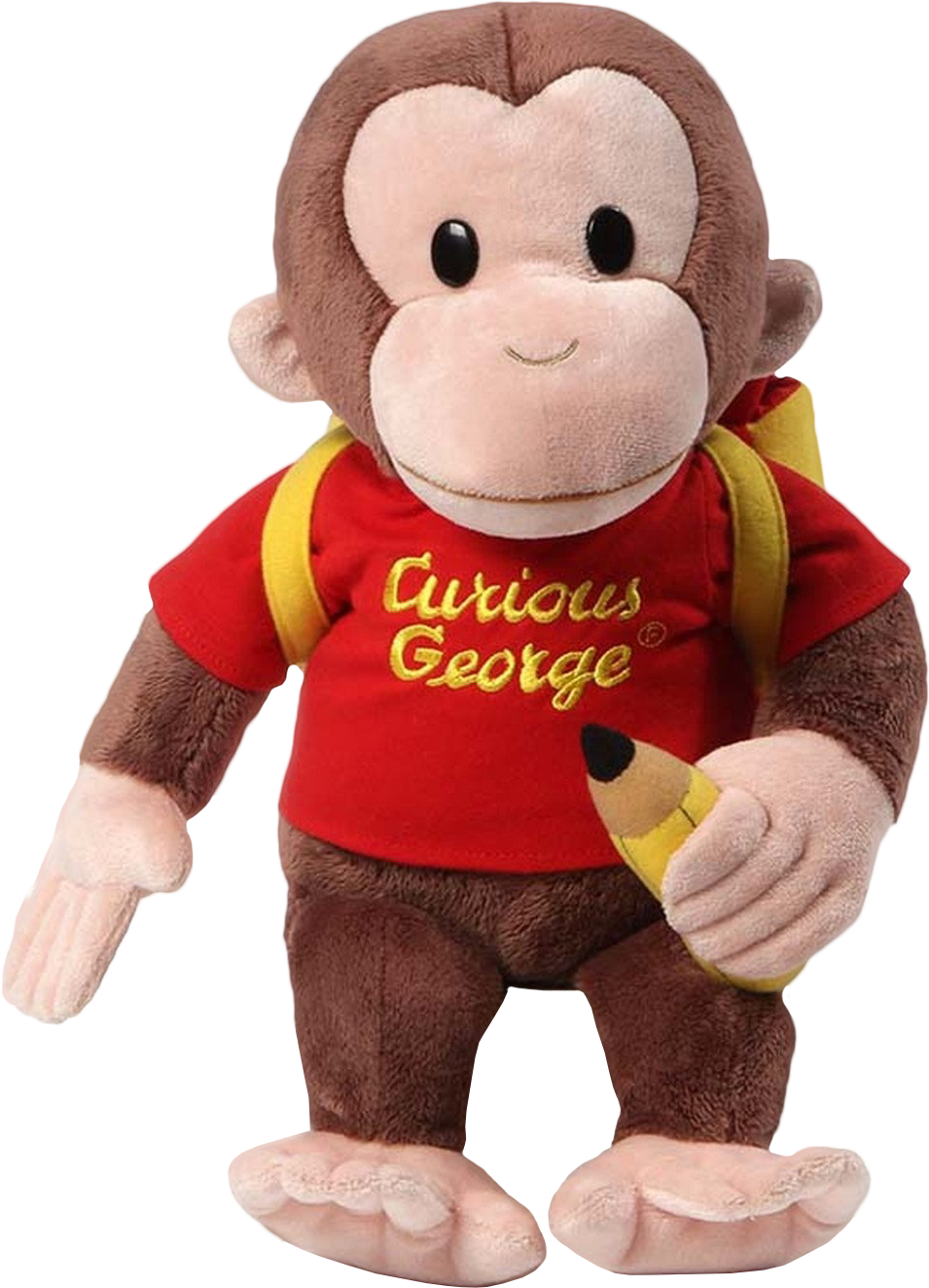 Curious - Curious George Stuffed Animal (955x1324), Png Download