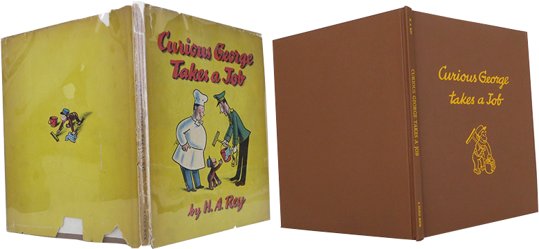 A First Edition Of Curious George Takes A Job - Curious George Takes A Job (800x380), Png Download