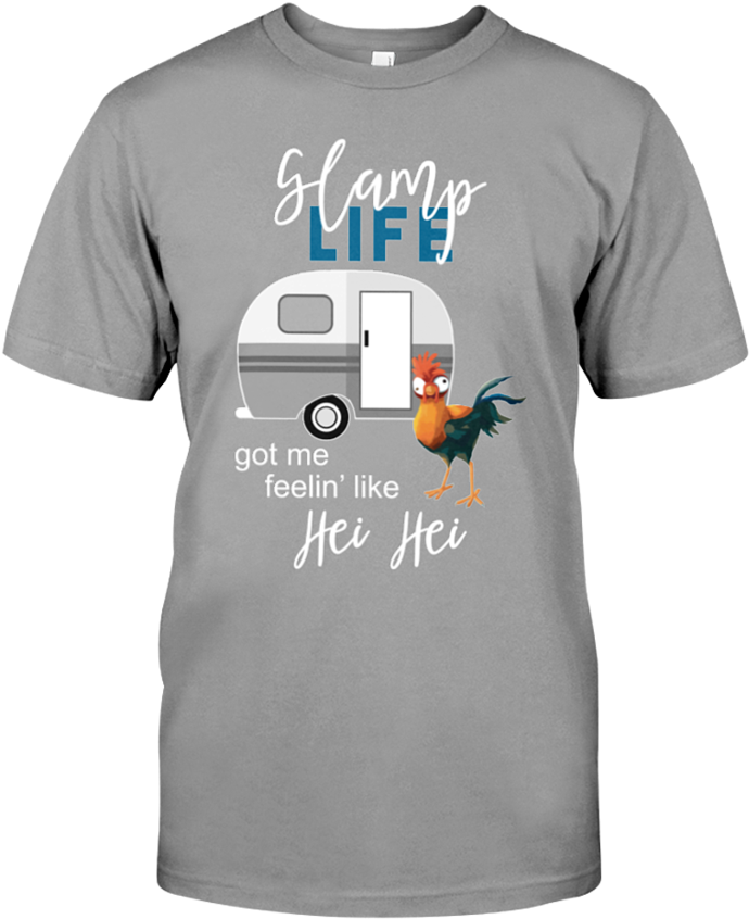 Glamp Life Got Me Feelin' Like Hei Hei Shirt Funny - Love Dogs Original Art Drawing Graphic T-shirt Print. (819x1024), Png Download