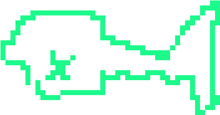 Dead Fish - Pixel Art (510x320), Png Download