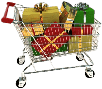 Cart Clipart Transparent Background - Festive Shopping (400x400), Png Download