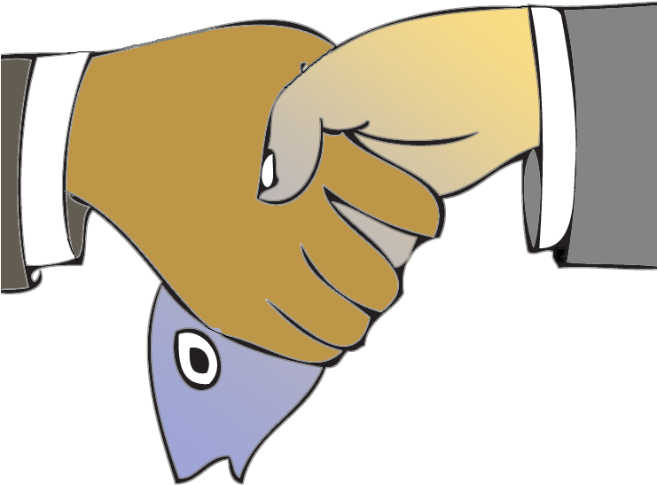 The “dead Fish” - Holding Hands (740x615), Png Download