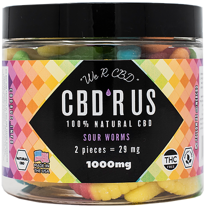 Cbd R Us Sour Worms (520x420), Png Download
