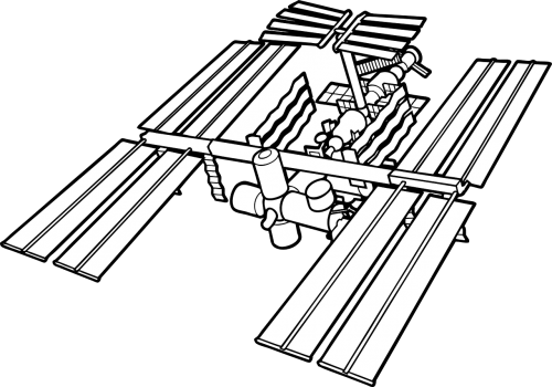 Free Photos International Space Station Search - International Space Station Outline (500x350), Png Download