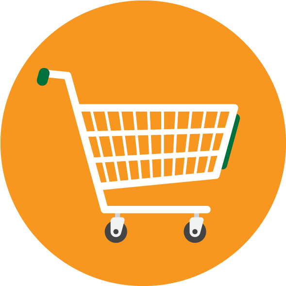Add Items To Cart - Minimalist Shopping Cart (648x648), Png Download