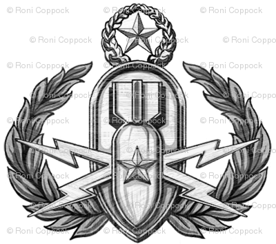 Hand Drawn Crab Grey Scale Preview - Explosive Ordnance Disposal Badge (400x354), Png Download
