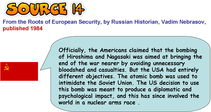 The Following Pages Contain A Number Of Sources Written - Atomic Bomb Gcse Sources (748x393), Png Download