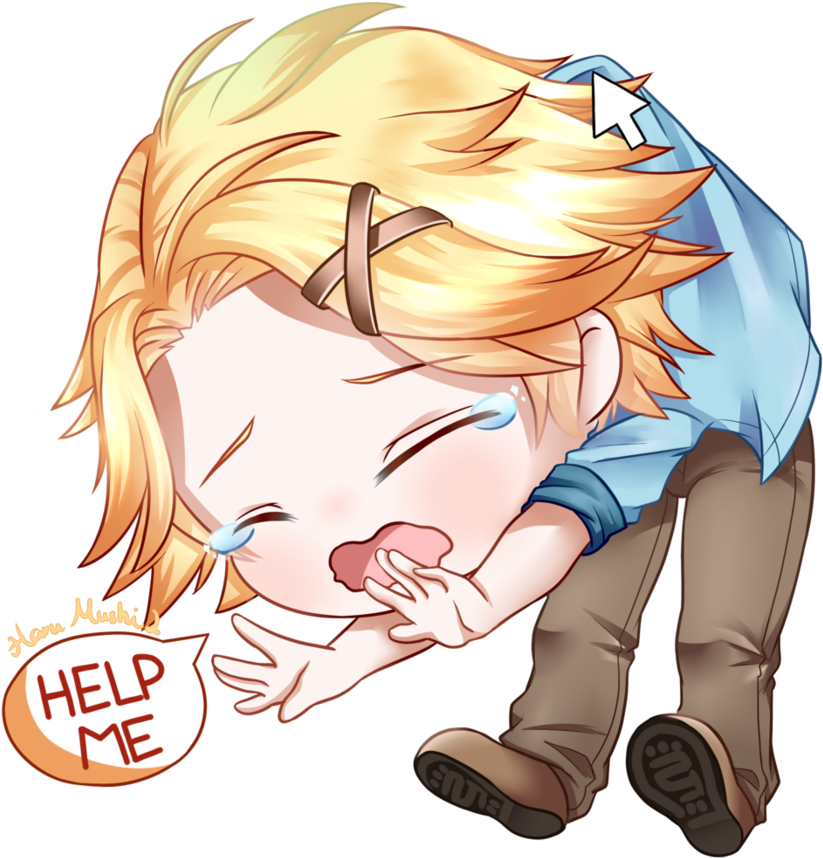 Yoosung The Crying Baby By Harumushi2-damy9m8 - Mystic Messenger Chibi Yoosung (894x894), Png Download