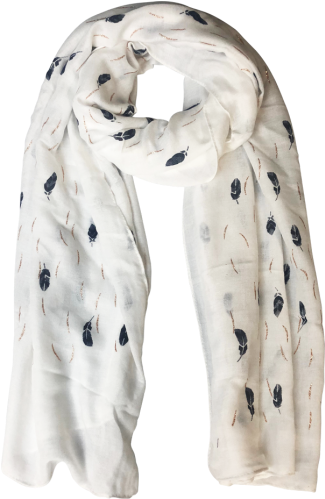 White Feather Scarf - Scarf (500x500), Png Download