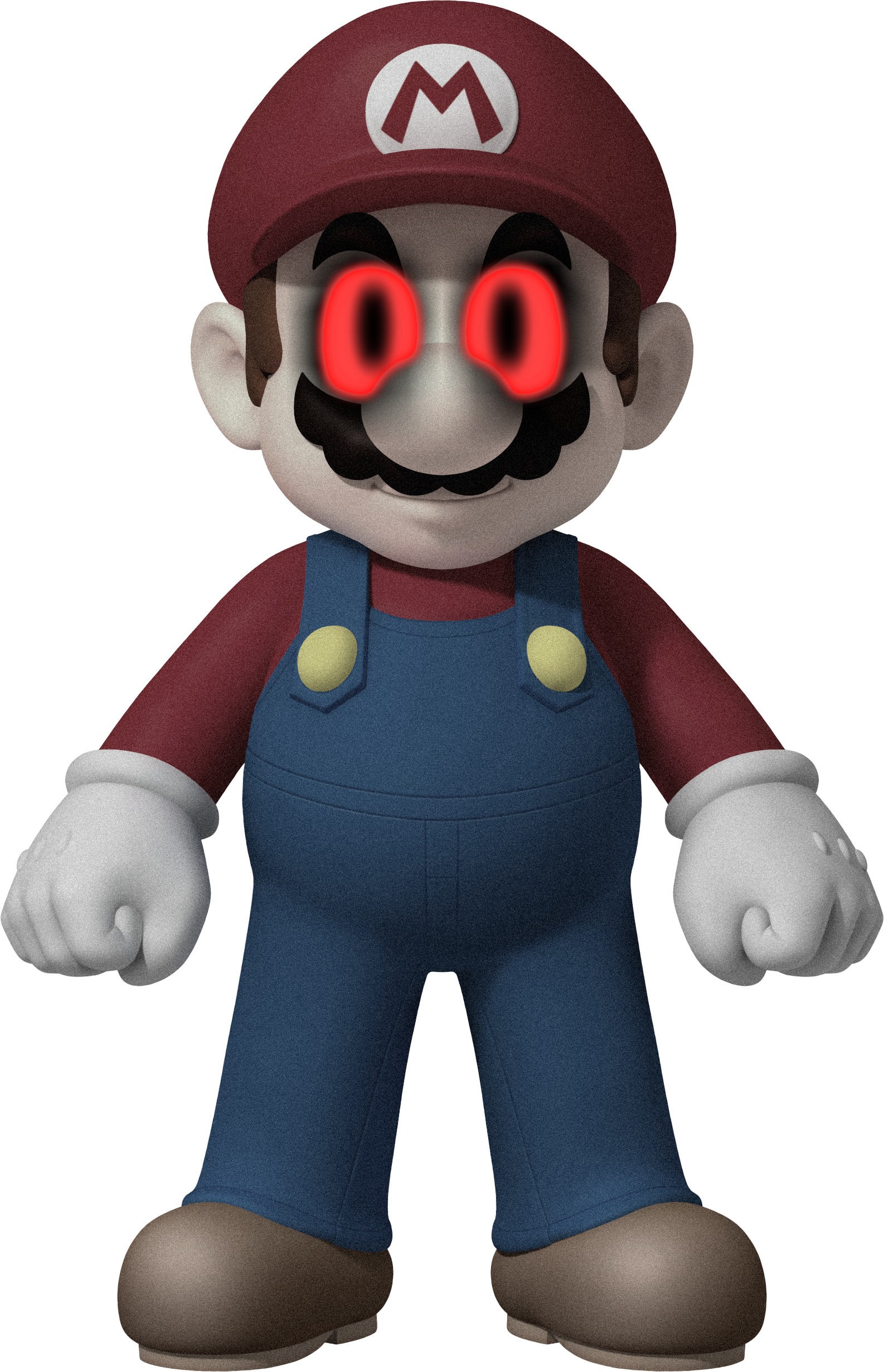 Demonic Mario V2 - Super Mario Bros (1586x2462), Png Download