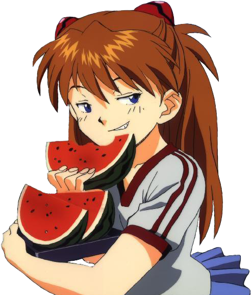 Tagged - - Asuka Watermelon (521x606), Png Download