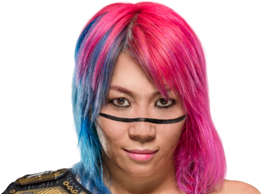 Asuka Surpasses Goldberg's Streak, Titus Brand Charity - Asuka Face Wwe (696x385), Png Download