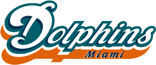 Miami Dolphins First 1997 Wordmark - Miami Dolphins Logo Text (554x247), Png Download