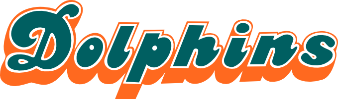 The Miami Dolphins Are A Professional American Football - Miami Dolphins Word Logo (679x200), Png Download