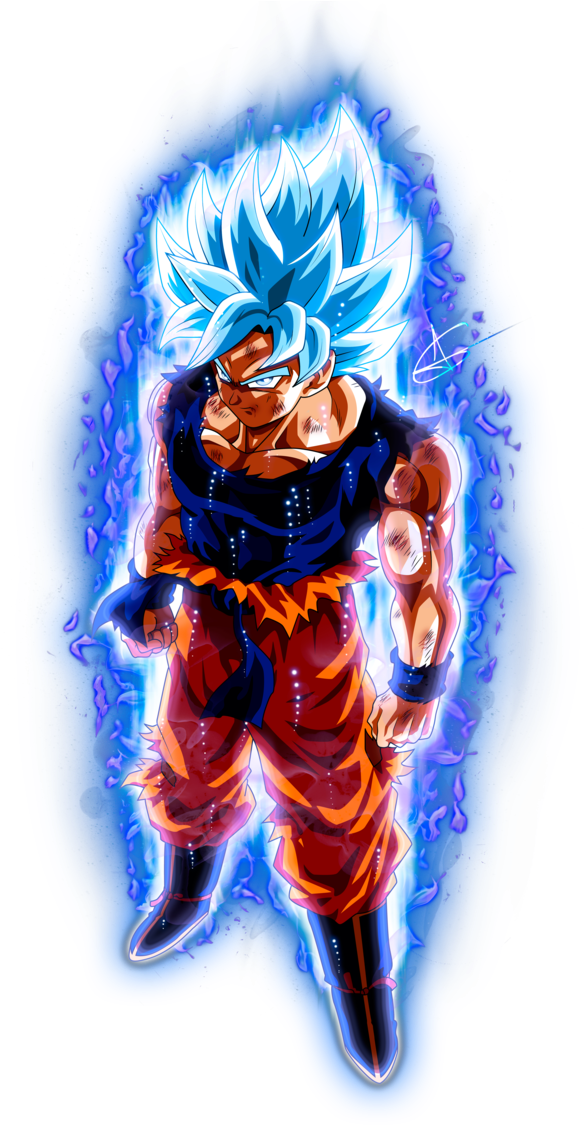 Goku Ultra Instinct Ssj Blue By Blackflim - Goku Ssj Blue Ultra Instinct (698x1144), Png Download