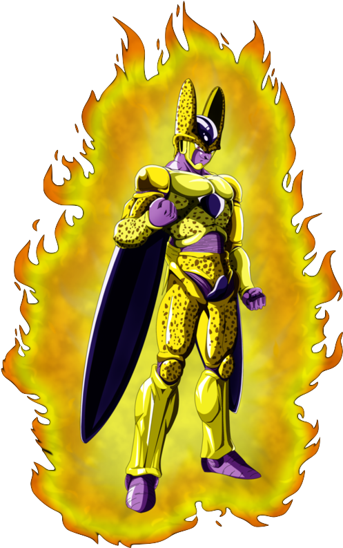 Golden Perfect Cell (506x800), Png Download