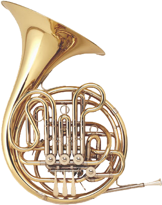 Nickel Silver French Horn (339x420), Png Download