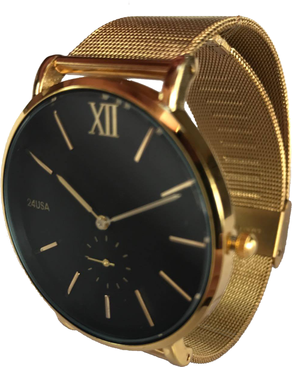 24k Classic- Gold Watch Limited Edition - Watch (1200x1400), Png Download