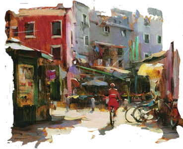 Is Ideally Positioned In The Heart Of Rome And Is Located - Painting (610x300), Png Download