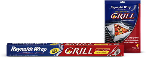 Aluminum Grill Foil & Grill Bags - Reynolds Wrap Extra Heavy Duty Foil Grill (500x335), Png Download