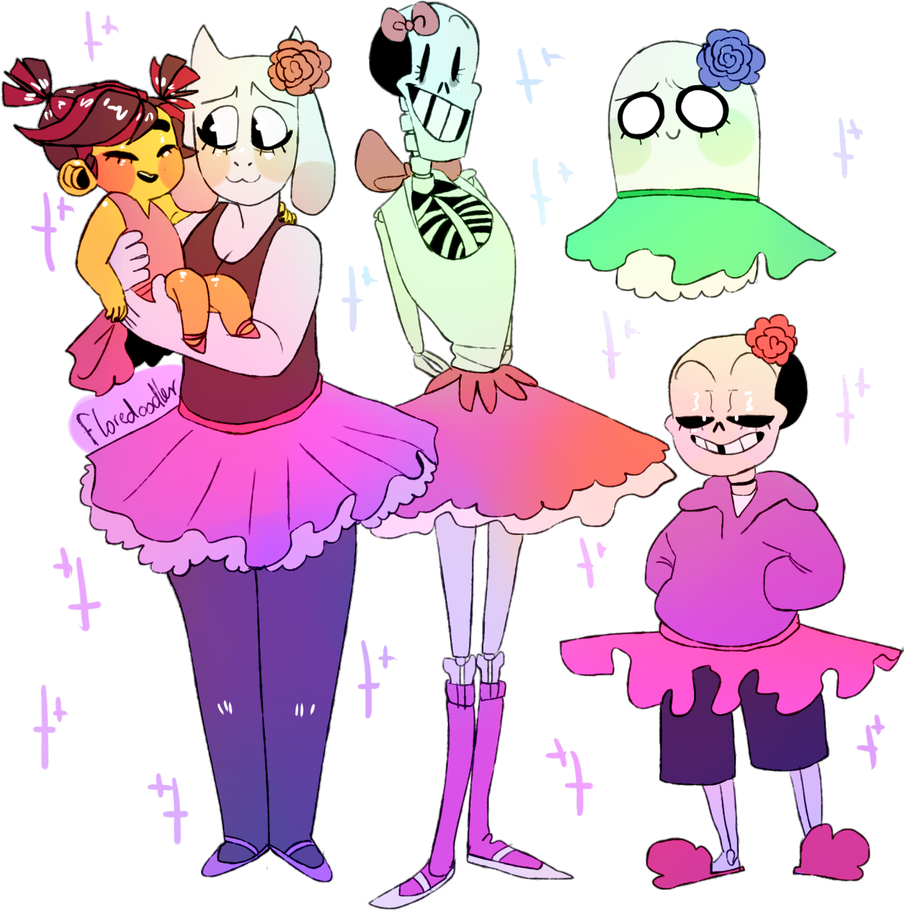 • Digital Papyrus Flor Chara Frisk Gaster Sans Undertale (1280x1280), Png Download