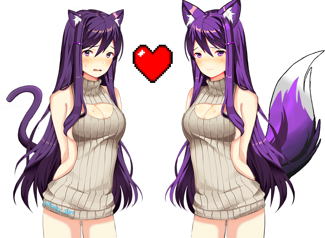 Riku114 Images Yuri - Doki Doki Literature Club (1276x936), Png Download