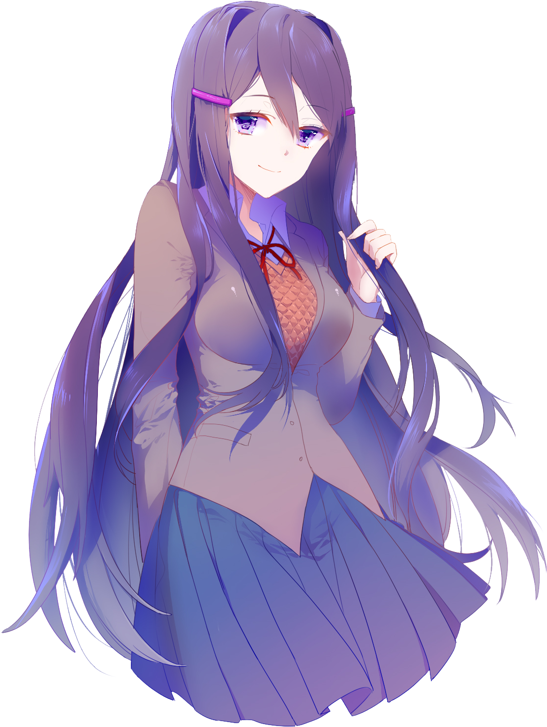 Doki Doki Literature Club Yuri - Ddlc Yuri (1198x1614), Png Download