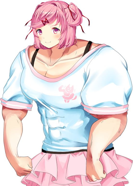 This Prolly Isn't Needed, Doki Doki Literature Club - Doki Doki Literature Club Buff Natsuki (500x701), Png Download