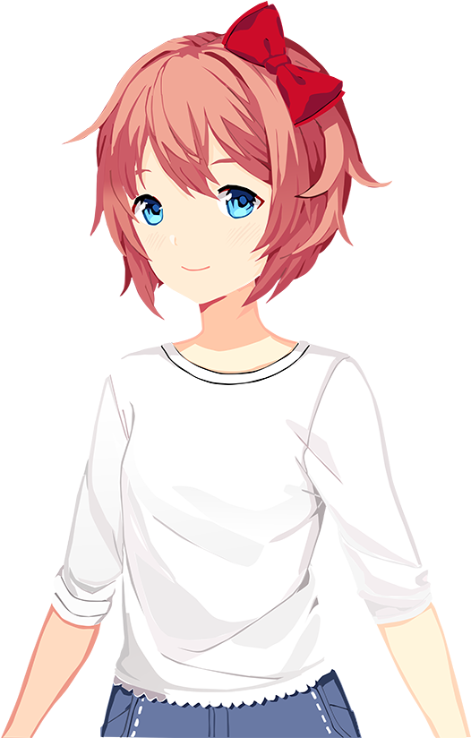 248 - Sayori Vector (1000x880), Png Download