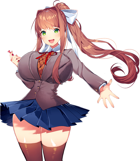 Vector Transparent Library Monika Doki Literature Club - Doki Doki Literature Club Ost Album (588x684), Png Download