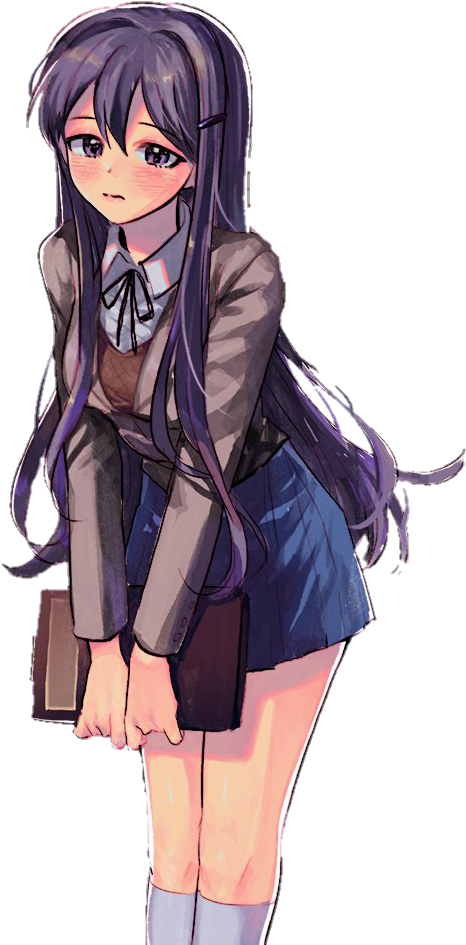 #ddlc #doki Doki Literature Club #yuri #monika #sayori - Fondos De Pantalla Para Celular De Ddlc (612x1000), Png Download