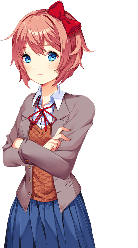 [fun] A Mildly Concerned Sayori For Your Meme Pleasures - Ddlc Sayori Png (622x869), Png Download