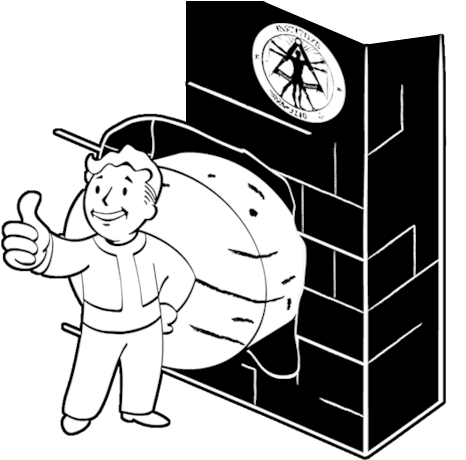 Icon Plugging A Leak - Fallout 4 - Vault Forever Poster, (61 X 91,5 Cm) (494x467), Png Download