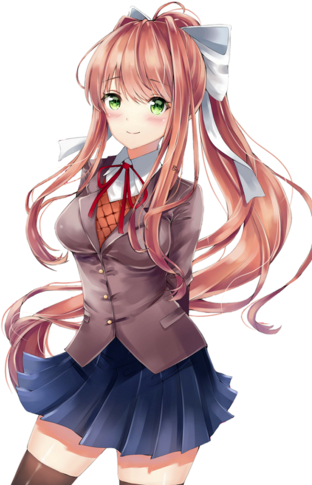 #a Little Bit Of Monika #monika Ddlc #monika #just - Doki Doki Monika Art (700x1006), Png Download