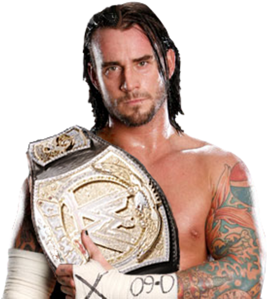 Cm Punk - Cm Punk Championship Png (552x600), Png Download