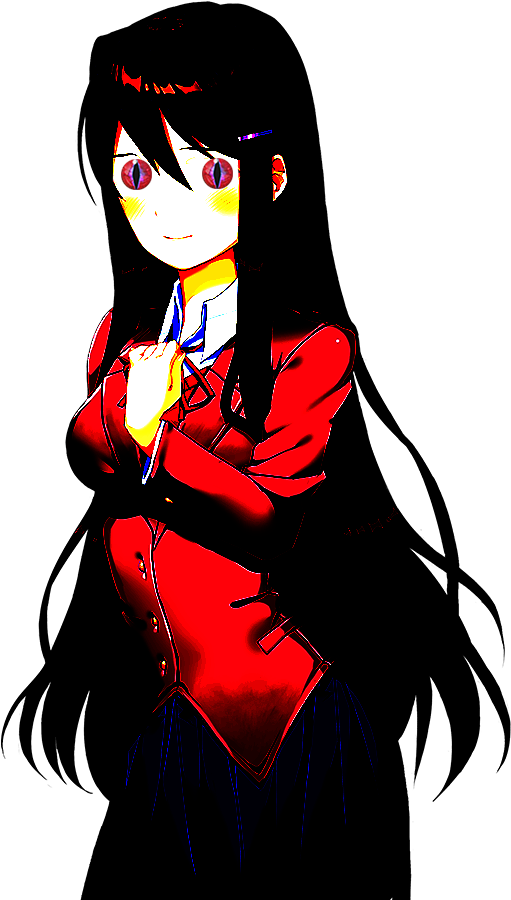 Yuri Ddlc Sprite Download - Black Haired Yuri Doki Doki (960x960), Png Download