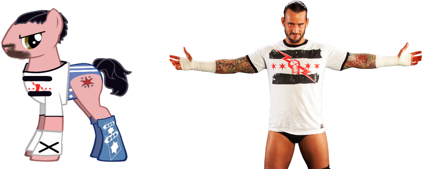 Cm Punk, Ponified, Safe, Wwe - Mlp Cm Punk (900x330), Png Download