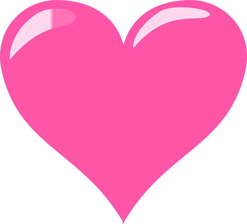 Clipart Love Corazon - Pink Heart Clipart (794x720), Png Download