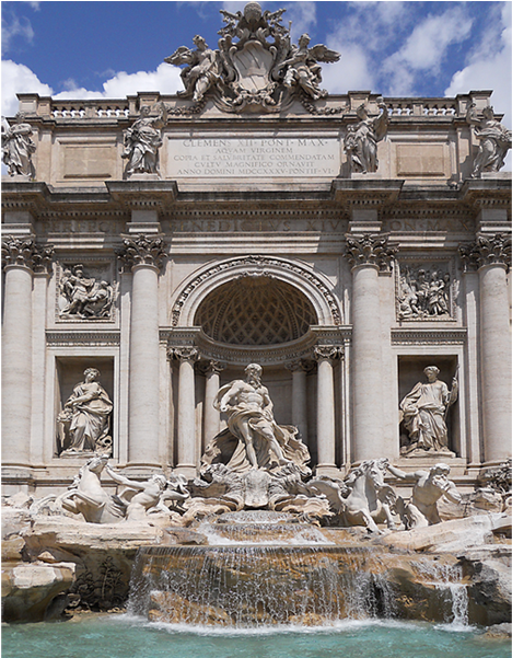 Trevi Fountain (600x600), Png Download